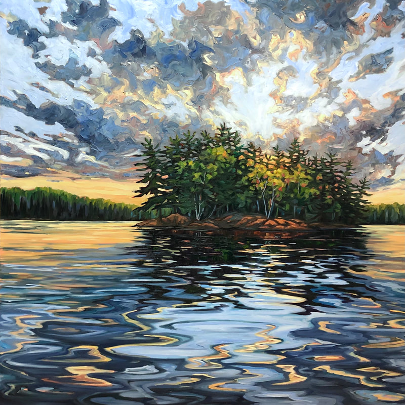 Bright's Gallery , Muskoka, sunsets, Canadian art, Canadian Landscape painting 